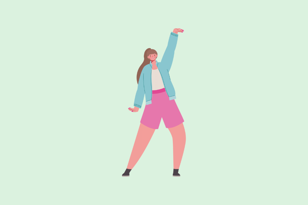 Ilustración de mujer bailando
