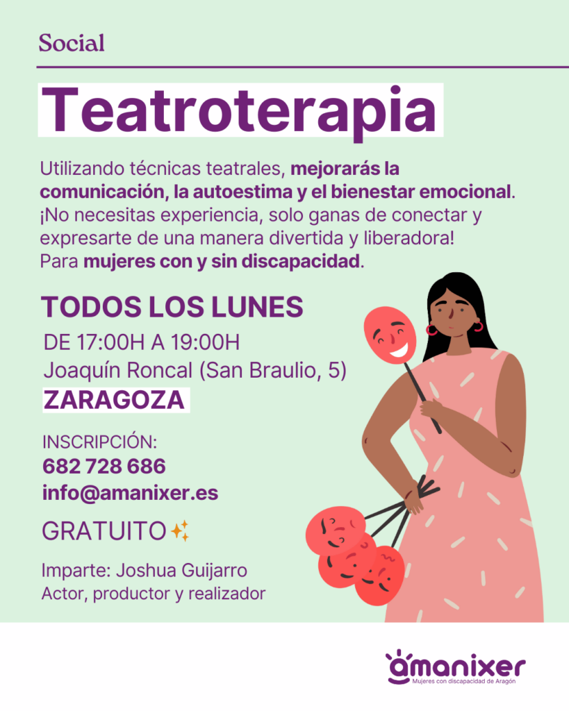 Cartel taller teatroterapia