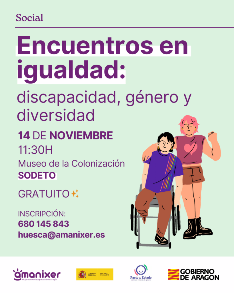 Cartel de la charla sobre igualdad en Sodeto