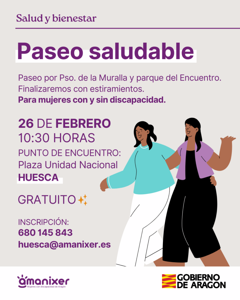 Cartel del Paseo saludable en Huesca